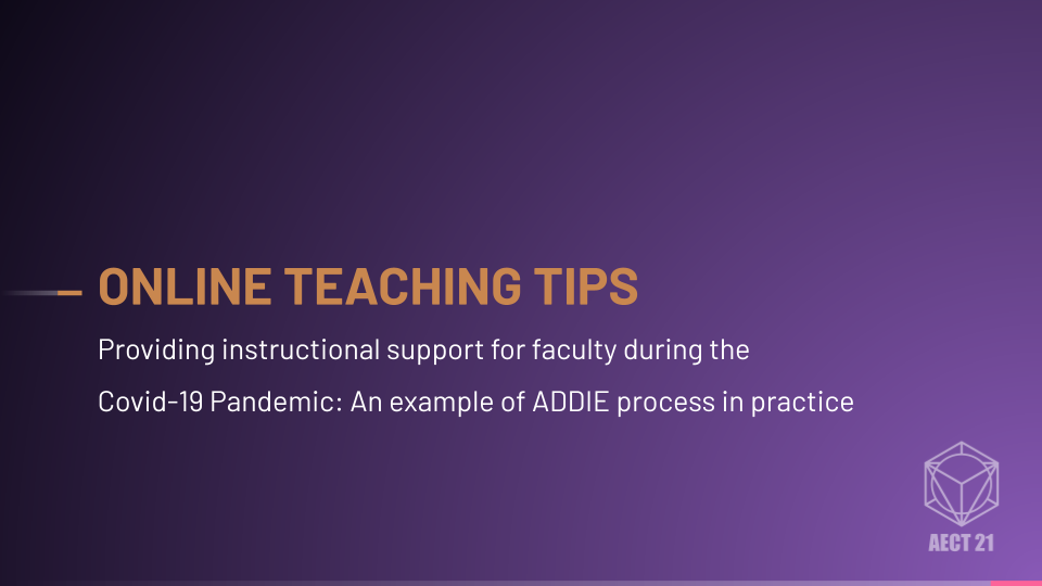Online Teaching Tips - Using the ADDIE model